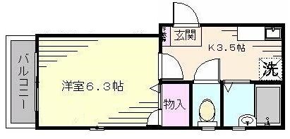 石川台駅 徒歩6分 1階の物件間取画像