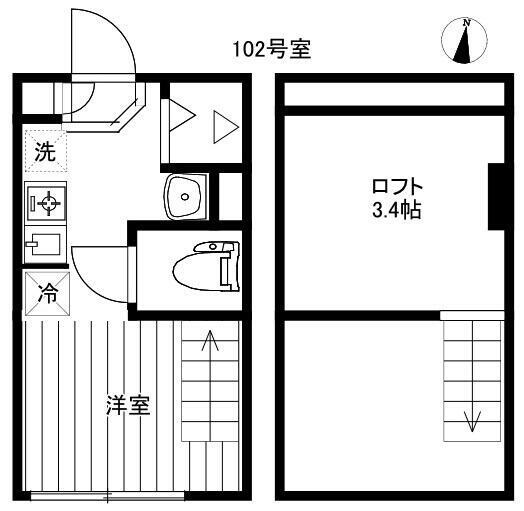 平和台駅 徒歩7分 1階の物件間取画像