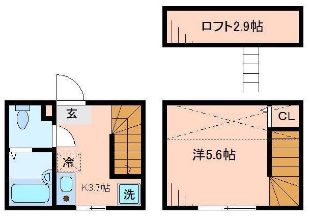 バーミープレイス喜多見Ⅱの物件間取画像