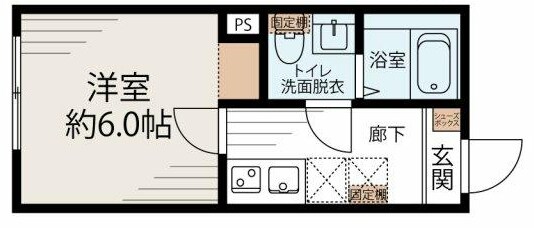 ホワイトキューブ若宮の物件間取画像