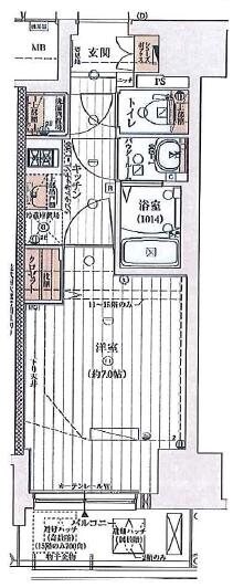 谷町六丁目駅 徒歩3分 2階の物件間取画像