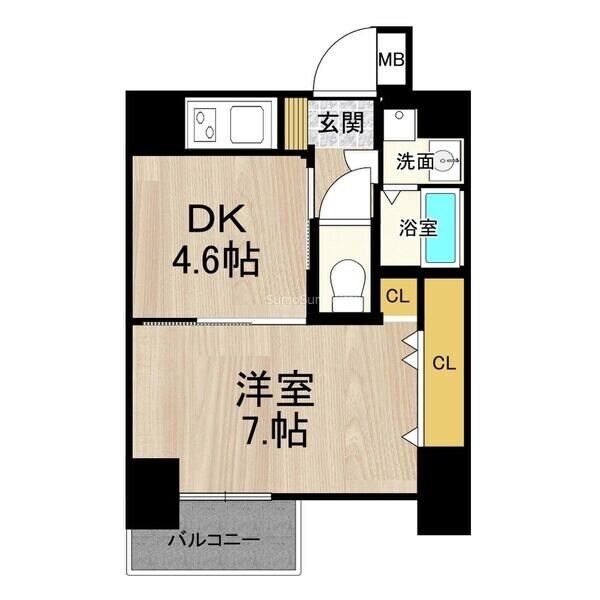 九条駅 徒歩5分 2階の物件間取画像