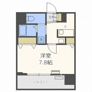 谷町九丁目駅 徒歩5分 4階の物件間取画像