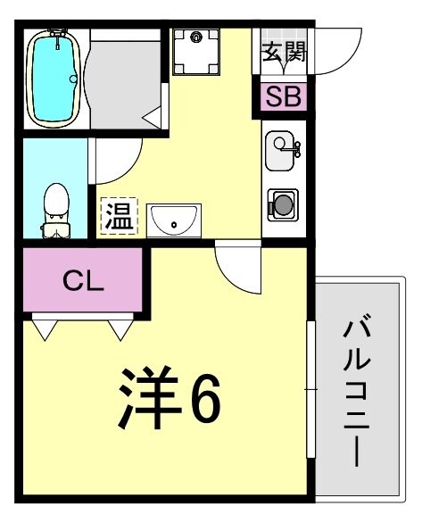 阿波座駅 徒歩3分 3階の物件間取画像