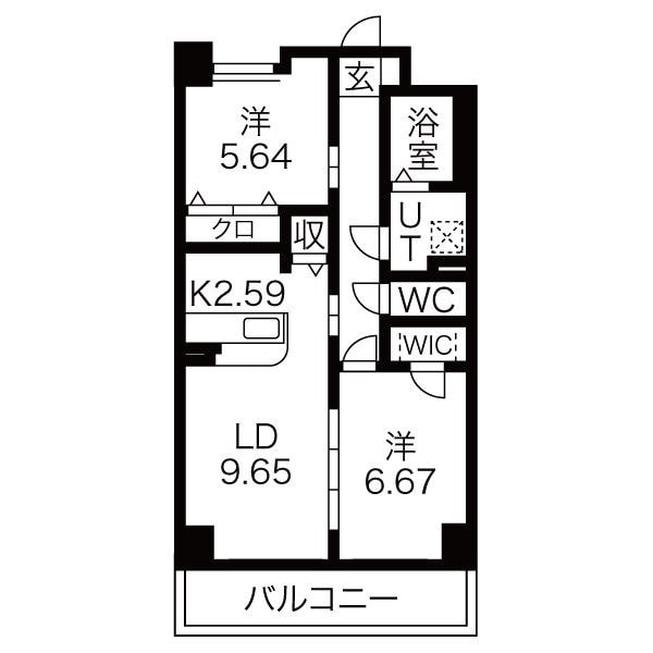 鶴舞駅 徒歩6分 13階の物件間取画像