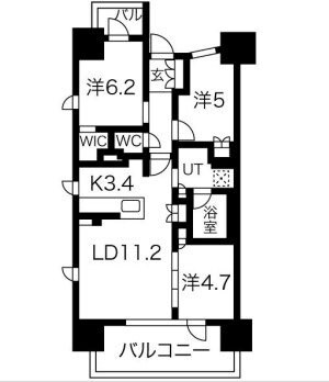 高岳駅 徒歩4分 2階の物件間取画像