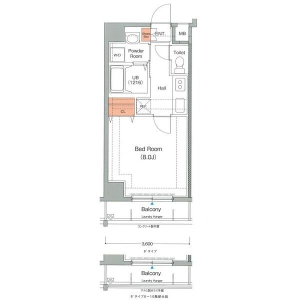 志賀本通駅 徒歩6分 9階の物件間取画像