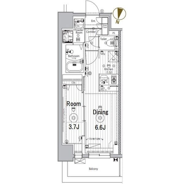 名古屋駅 徒歩15分 4階の物件間取画像