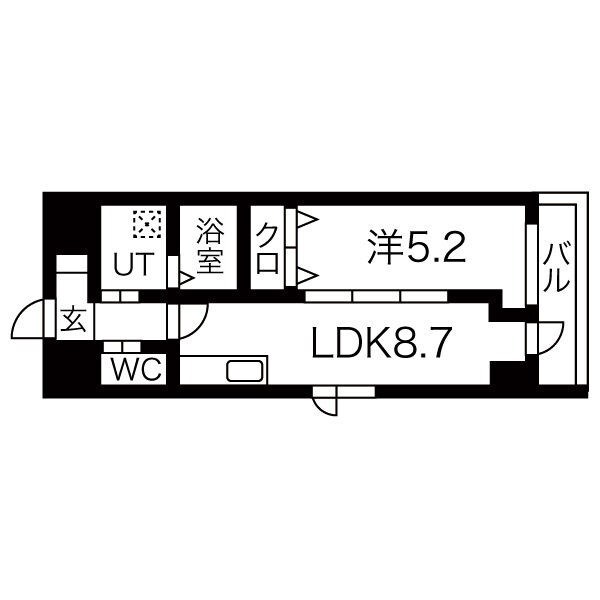 高畑駅 徒歩3分 4階の物件間取画像