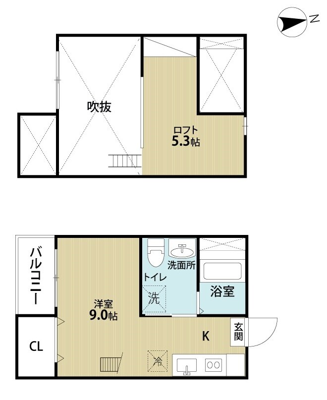 日比野駅 徒歩10分 1階の物件間取画像