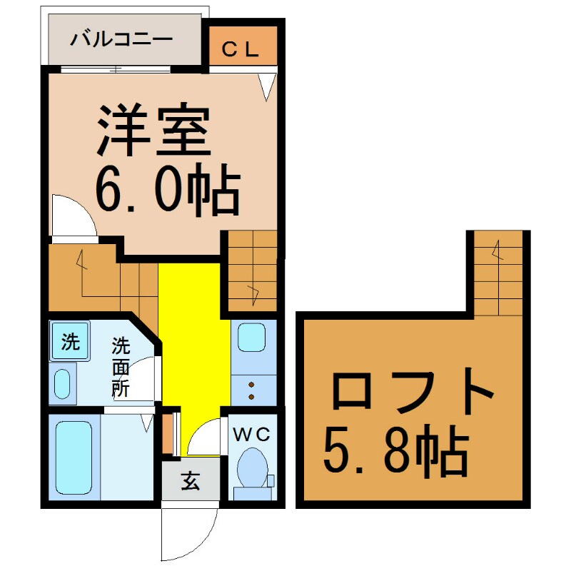 六番町駅 徒歩8分 1階の物件間取画像