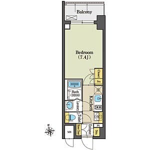 上前津駅 徒歩2分 7階の物件間取画像