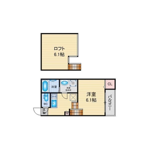 豊田本町駅 徒歩6分 2階の物件間取画像