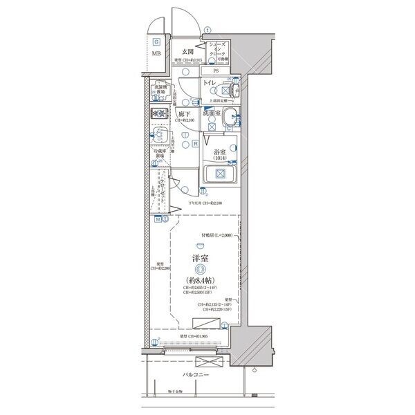 浅間町駅 徒歩5分 7階の物件間取画像