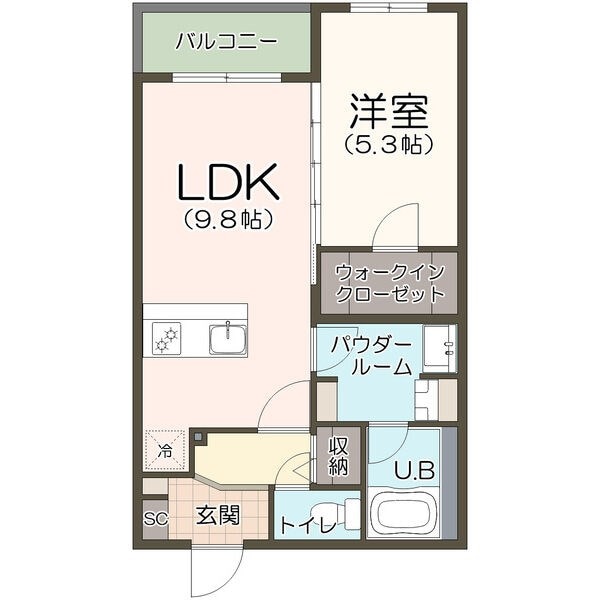 高岳駅 徒歩7分 3階の物件間取画像