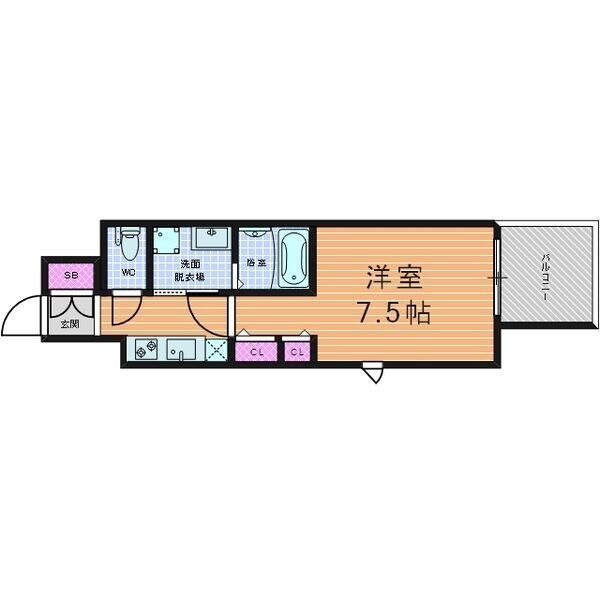 黒川駅 徒歩3分 5階の物件間取画像