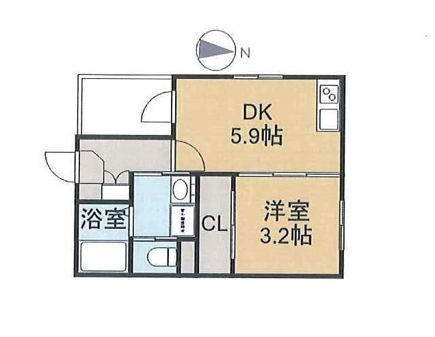 志賀本通駅 徒歩4分 1階の物件間取画像