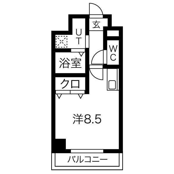 志賀本通駅 徒歩5分 7階の物件間取画像