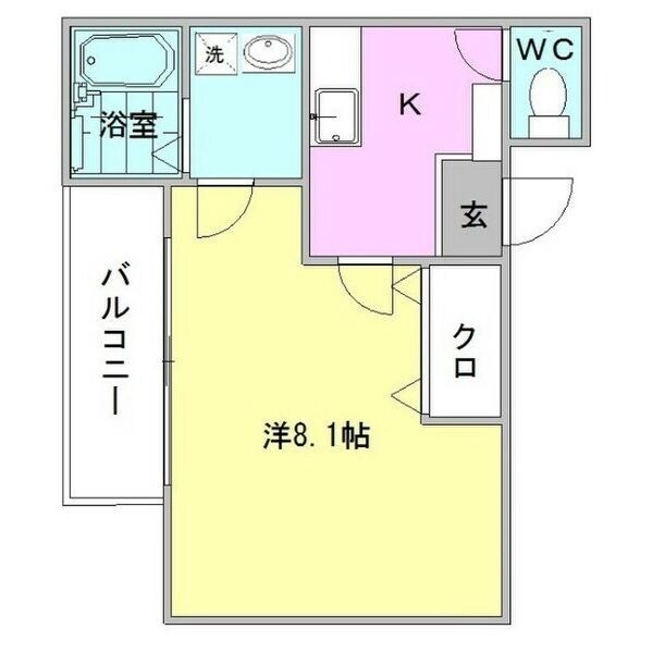 クレフラスト大同A棟の物件間取画像