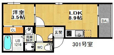REGALEST荒江の物件間取画像