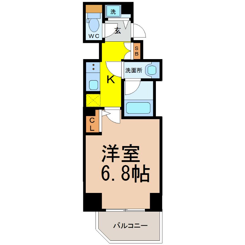栄駅 徒歩5分 2階の物件間取画像