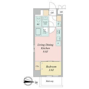 ヴェルデシア名駅南の物件間取画像