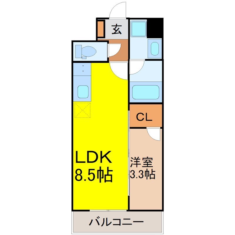 S-RESIDENCE烏森aureateの物件間取画像