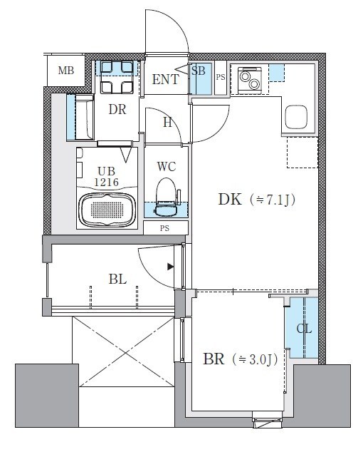 ザ・レジデンスパーク栄の物件間取画像
