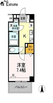 ウェルシー亀島の物件間取画像