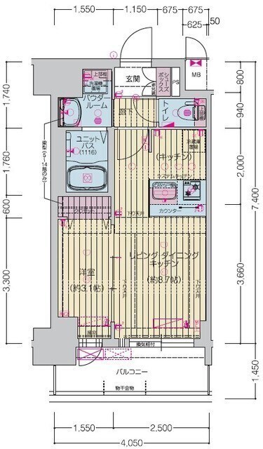 プレサンス桜山駅前アフォードの物件間取画像