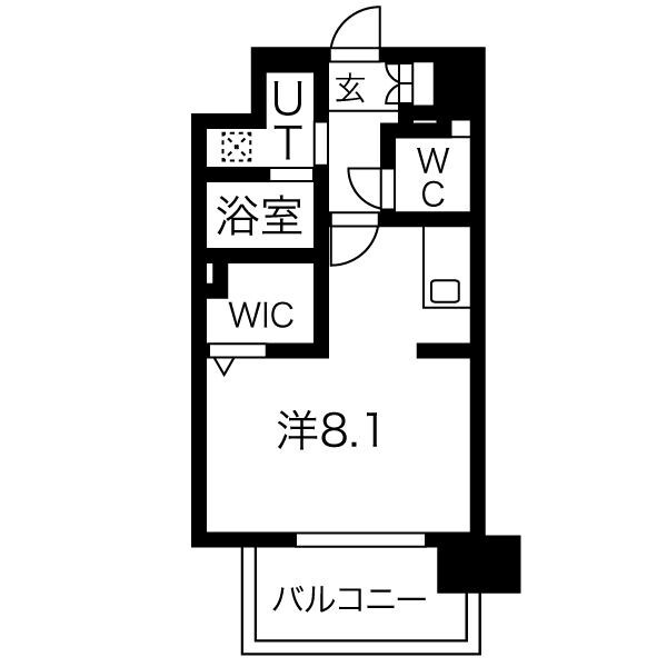 吹上駅 徒歩3分 9階の物件間取画像