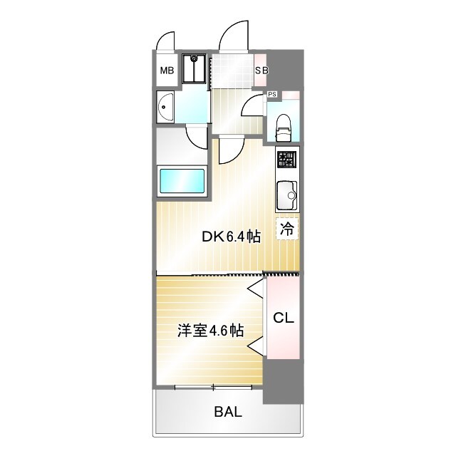 兵庫駅 徒歩3分 6階の物件間取画像