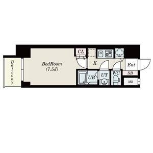 S-RESIDENCE難波Brillerの物件間取画像