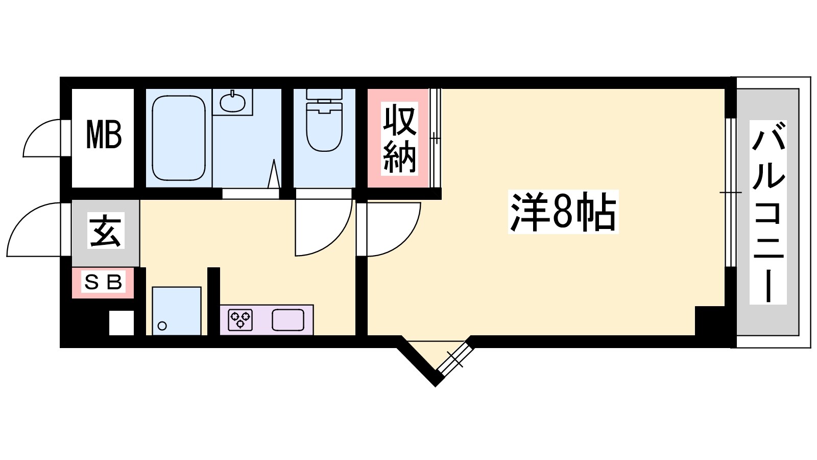 メゾンデール本町の物件間取画像