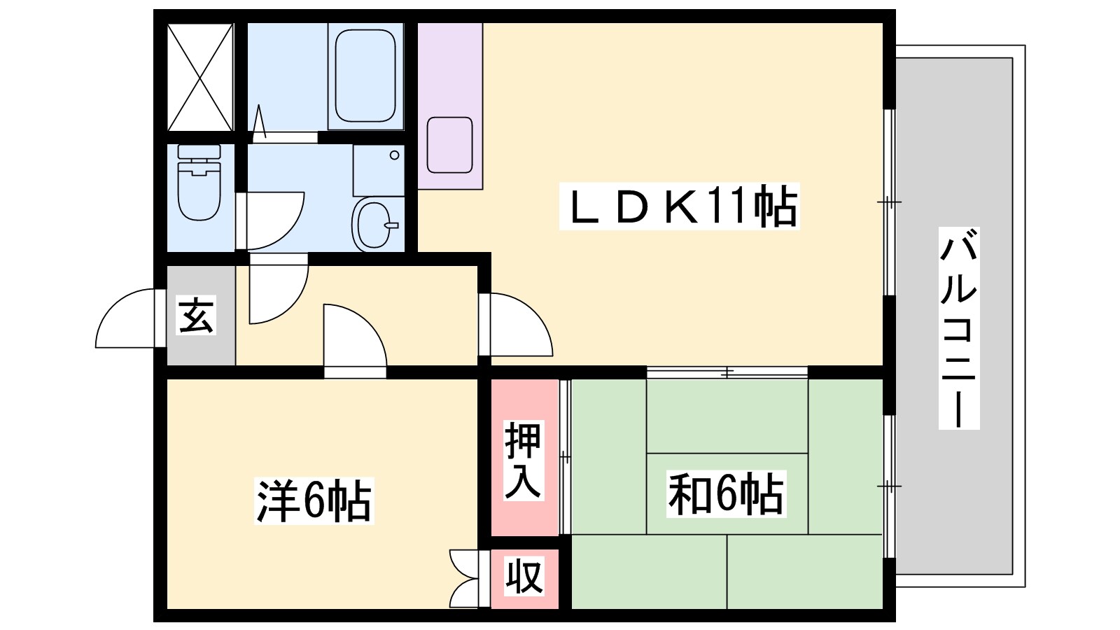 砥堀駅 徒歩12分 5階の物件間取画像