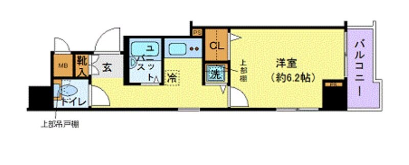 新富町駅 徒歩4分 7階の物件間取画像