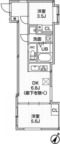 ＥＸＡＭ中目黒Ⅱの物件間取画像