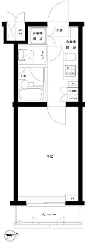 中野富士見町駅 徒歩7分 3階の物件間取画像