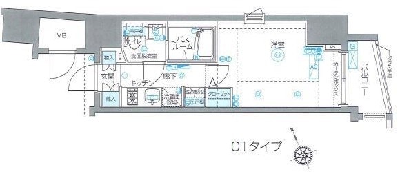 白金台駅 徒歩12分 9階の物件間取画像