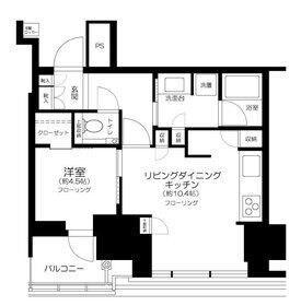 プラウドタワー芝浦の物件間取画像