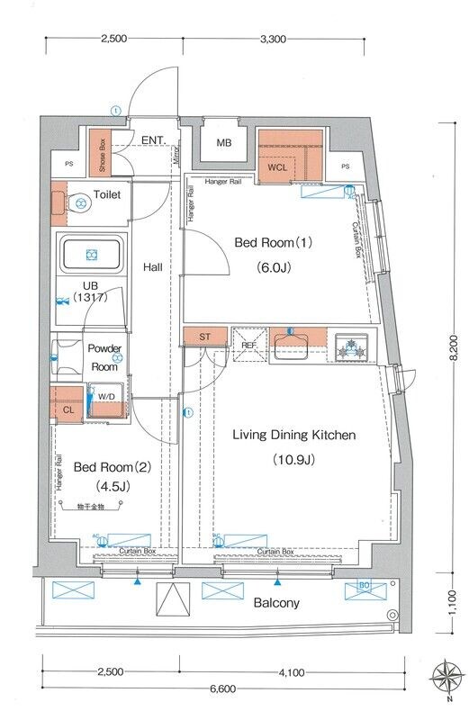 エストゥルース東高円寺の物件間取画像