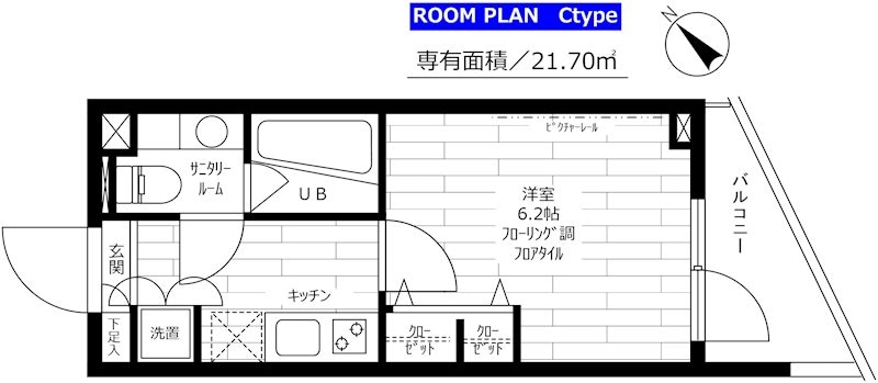 グランドコンシェルジュ用賀アジールコートの物件間取画像