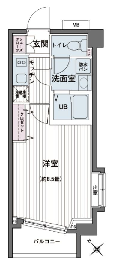 エコロジー都立大学レジデンスの物件間取画像