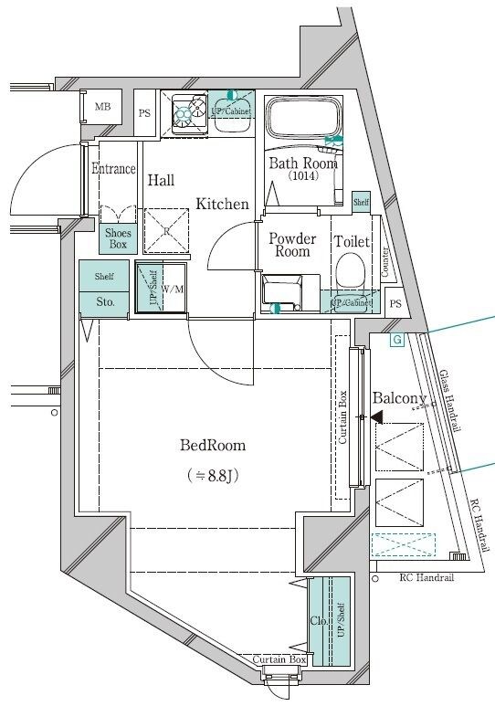 八広駅 徒歩2分 8階の物件間取画像