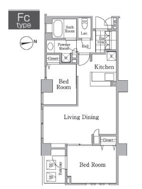 レジディア西小山の物件間取画像