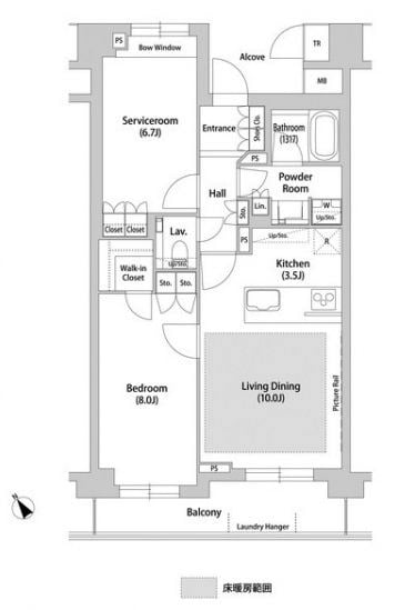 ソアラノーム大岡山の物件間取画像