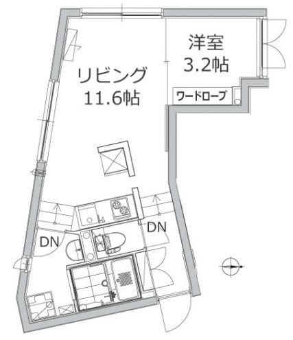 江戸川橋駅 徒歩5分 3階の物件間取画像