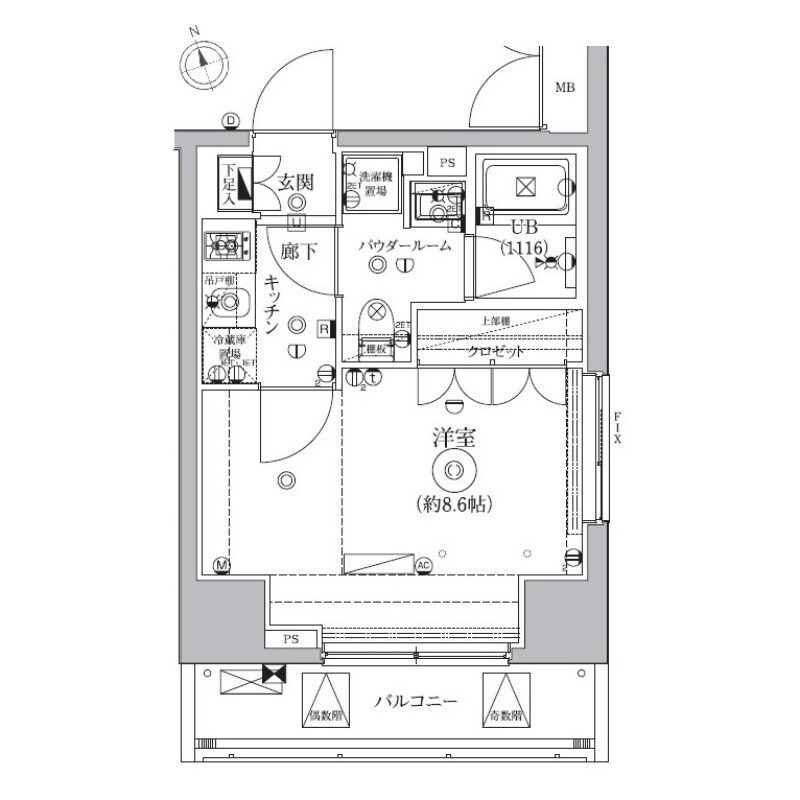 高田馬場駅 徒歩3分 7階の物件間取画像