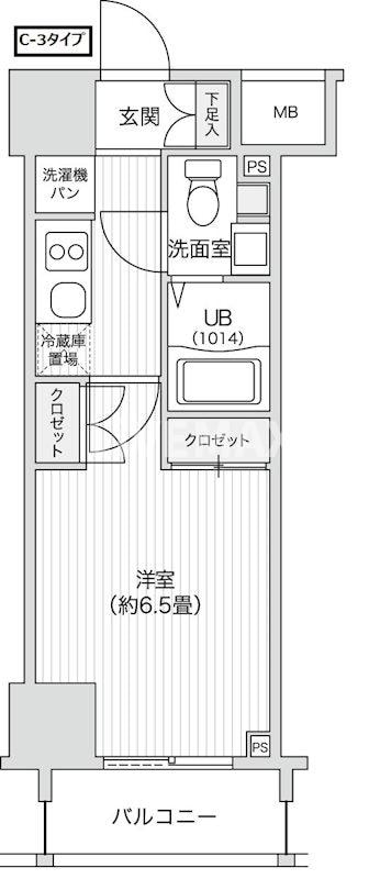 レジディア笹塚Ⅱの物件間取画像