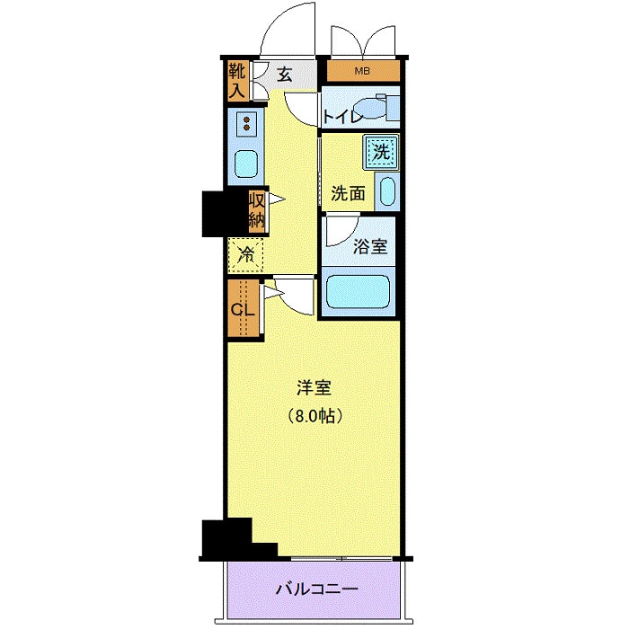 辰巳駅 徒歩9分 3階の物件間取画像